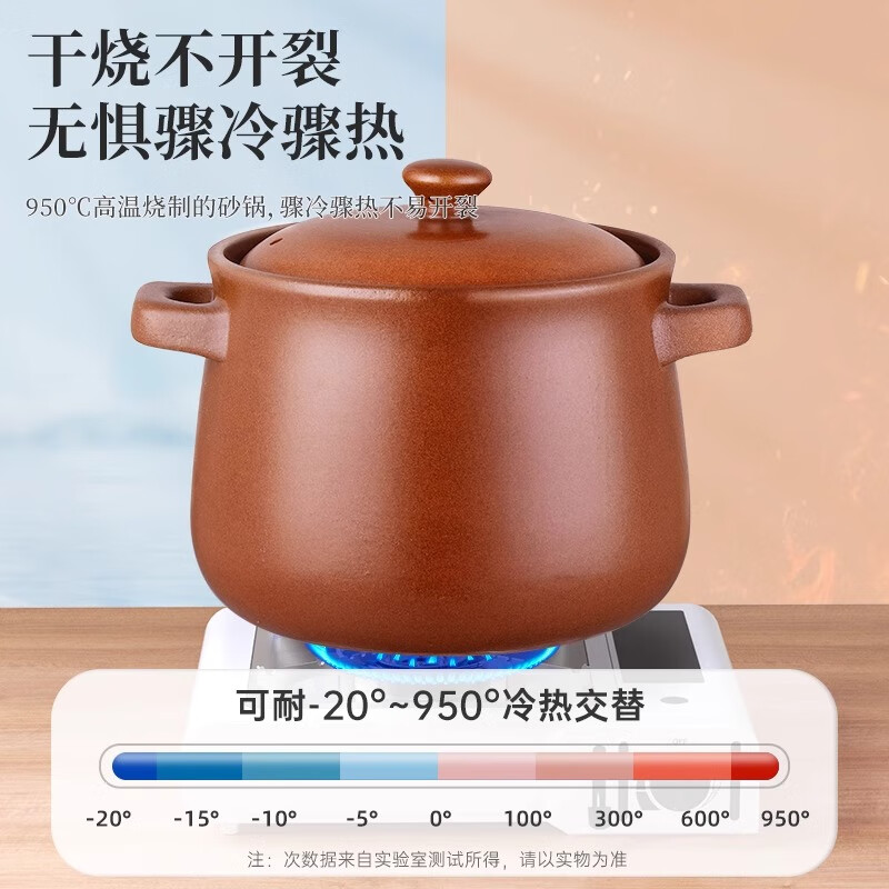 Persson unglazed Pingding casserole soup gas stove soil casserole stew pot household old-fashioned health soup stew pot 3.2L