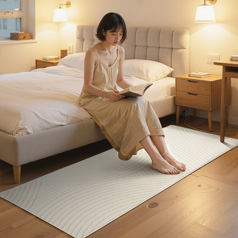 Cartifiya Dust Bedside Blanket Bedroom Carpet Waterproof, Non-slip, Anti-fouling, Care-free Light Luxurious Premium Bedside Blanket