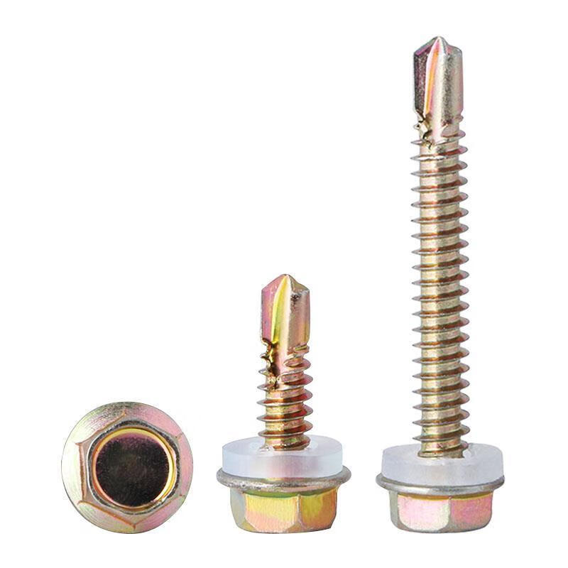 Ye Yu external hexagon drill tail screw/color steel tile nail dovetail screw self-drilling self-tapping drill tail screw 4.8mm6 M4.8*20 (50 pieces) free sleeve