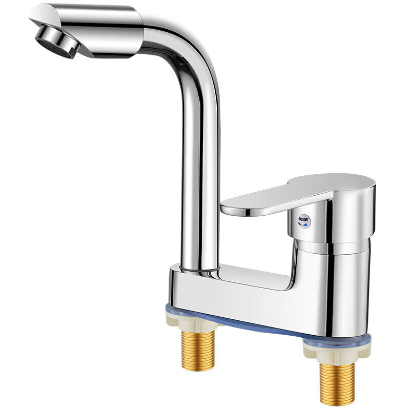 JOMOO official flagship all-copper bathroom dual-hole hot and cold two-in-one old-fashioned faucet basin washbasin faucet main picture thickened brass seven-character style with 80cm