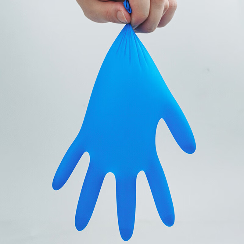 Dr. Lao disposable nitrile gloves housework protective gloves cleaning labor insurance catering dishwashing experiment thick and durable blue 100 pieces L