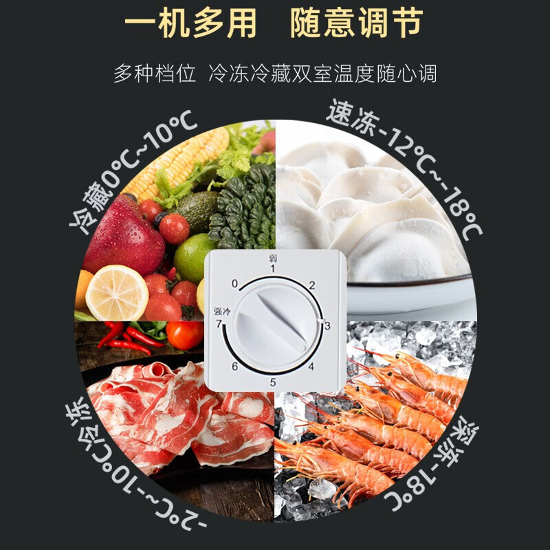 Oaks small freezer household power-saving fresh-keeping freezer commercial energy-saving mini small horizontal freezer breast milk storage cabinet refrigerator national supplement 178 upgraded frost-reducing model | can store 145 pounds of meat 100L