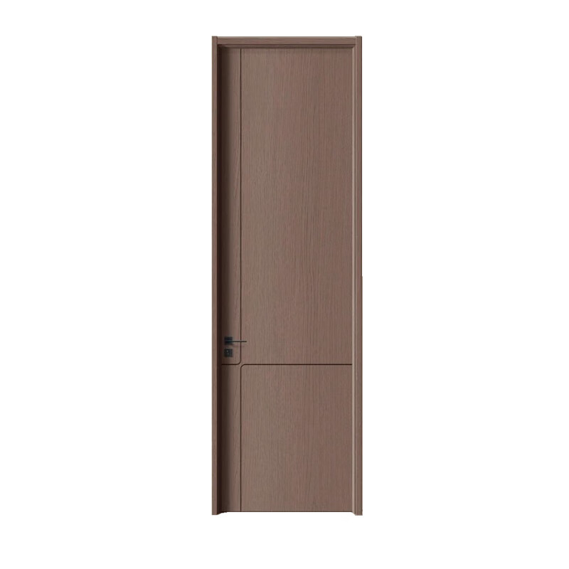 Wen Yijia multi-layer solid wood door carbon crystal door set door interior door modern simple ecological flat bedroom door room door flat version (engraved version plus 30, 4.5 door leaf with 2 cm step cover)