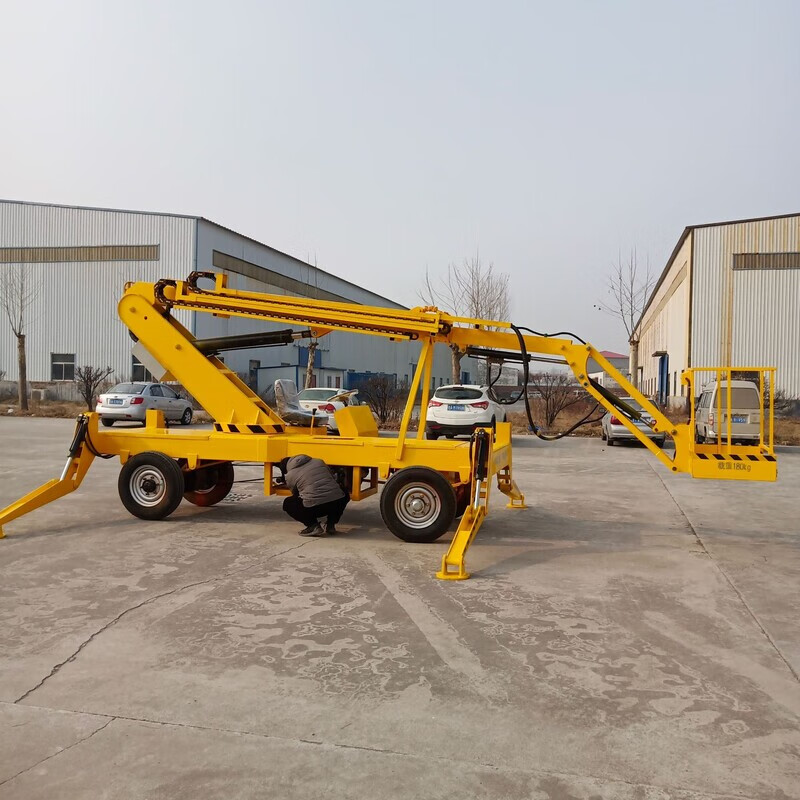 14m straight arm lift mobile lifting platform curved arm self-propelled aerial work vehicle electric hydraulic climbing ladder diesel engine advance payment