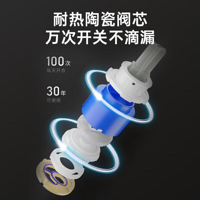 JOMOO official flagship all-copper bathroom dual-hole hot and cold two-in-one old-fashioned faucet basin washbasin faucet main picture thickened brass seven-character style with 80cm