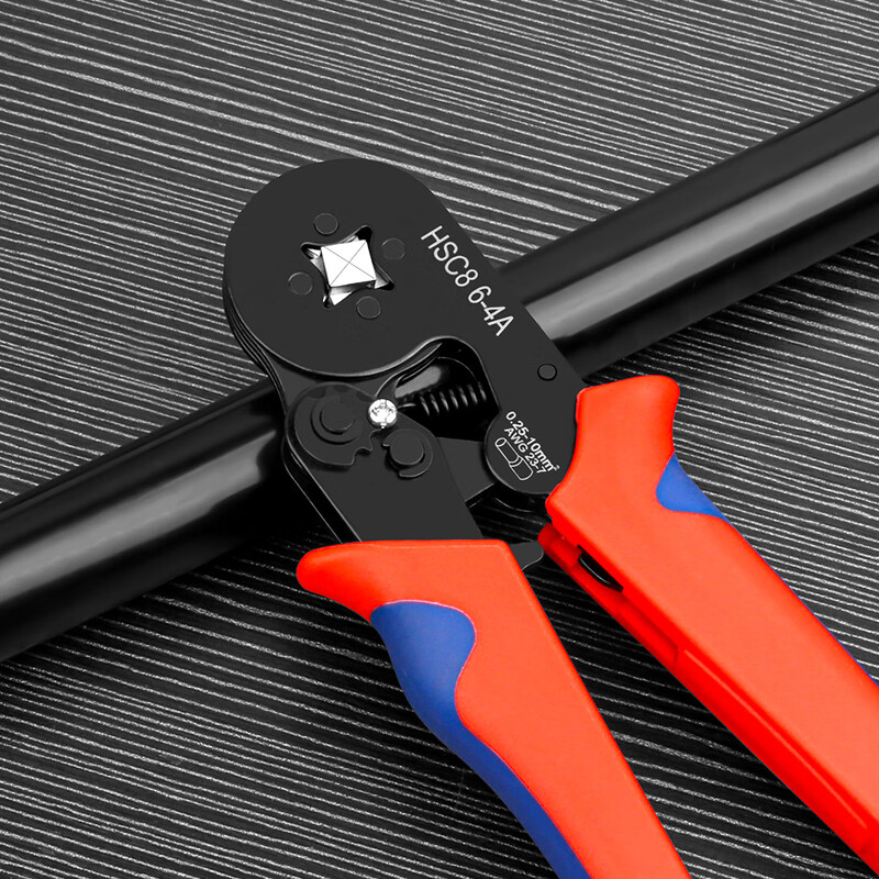 LTS tubular terminal block crimping pliers cold-pressed needle tubular wire nose crimping artifact electrician special clamping tool crimping pliers HSC8 6-4A quadrilateral