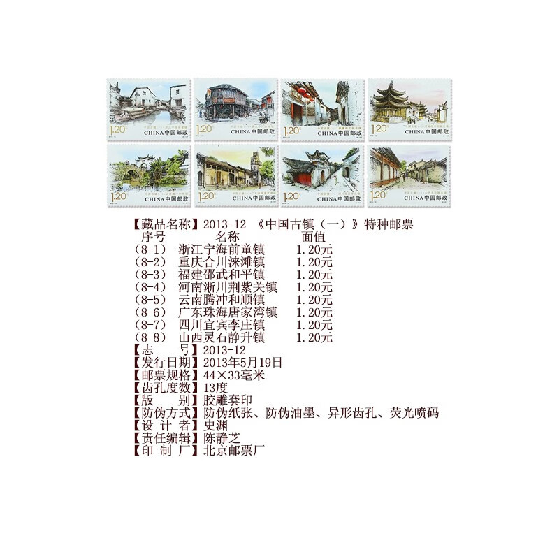 Haozangtianxia Ancient Town Series Stamp Encapsulation Rating