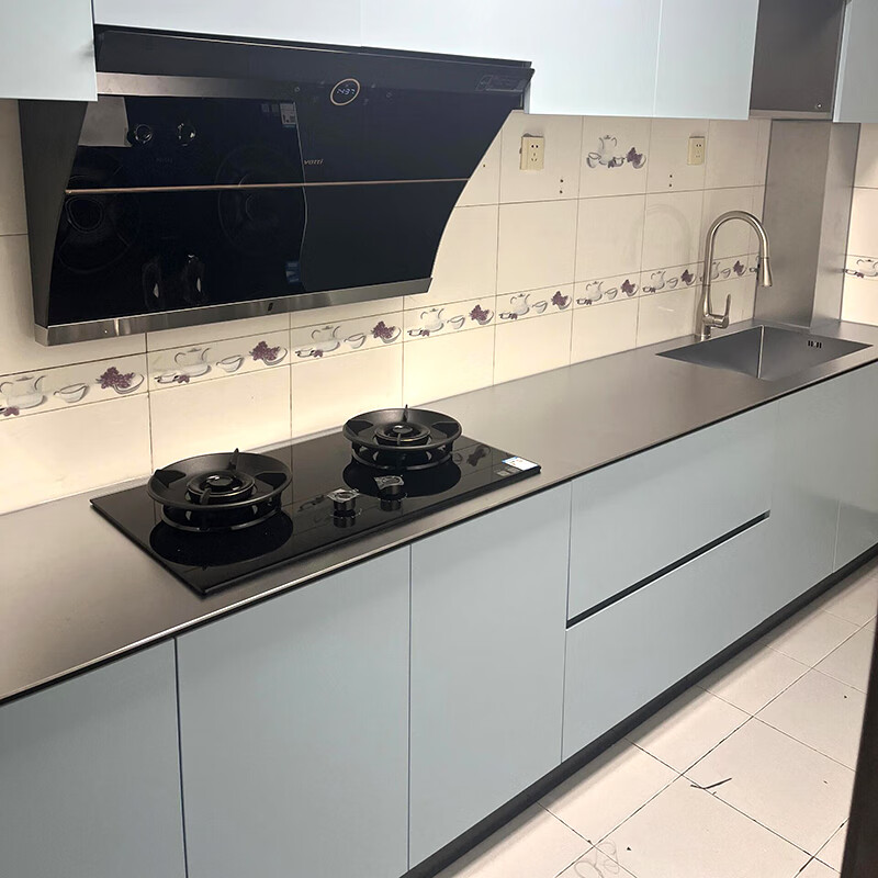 Miaopule German quality 304 stainless steel solid countertop anti-scratch island custom-made plate sink integrated cabinet countertop kitchen customized according to drawings