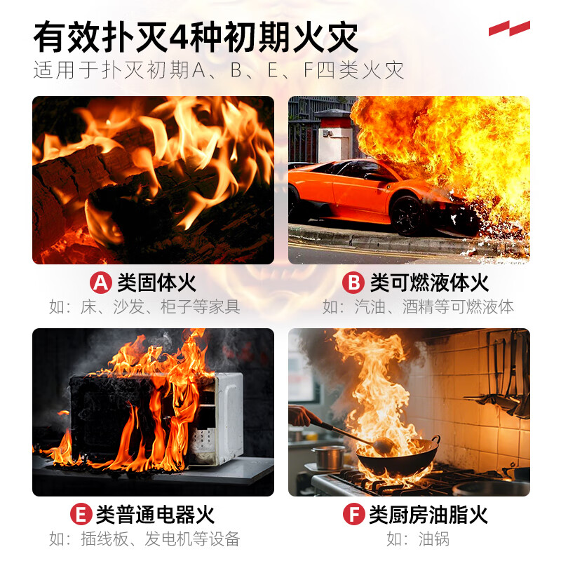 Green Fire 25 new national standard home commercial bulk energy vehicle-mounted 3L water-based fire extinguishing equipment fire 3c certification Jingdong self-operated