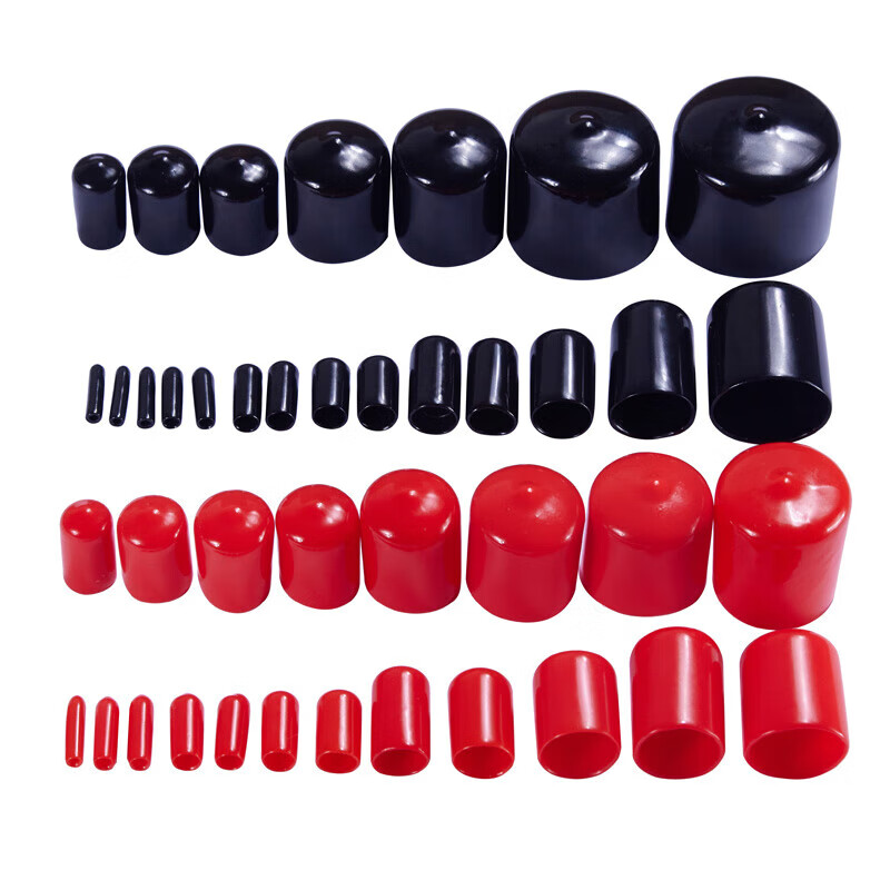 Wenzhi customized rubber sheath, rubber sleeve, thread protective sleeve, plastic sleeve, silicone cap, waterproof cap, silicone plug rubber, inner diameter 16mm, black, 50 pieces
