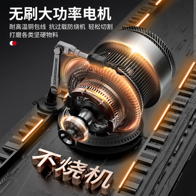 Xinggu rechargeable angle grinder polishing machine household lithium battery hand grinder grinder multi-function cutting machine polisher 10-section dual-electric | brushless motor | long-lasting battery life