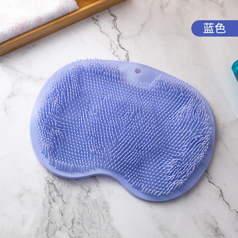 He Jiagong's Back Rubbing Artifact Back Lazy Back Rubbing Pad Bathing Back Brush Strong Don't Ask Someone to Stick to the Wall for Bathing and Bathing Silicone High and Low Functional Pillars - Sky Blue (Suction Cup Anti-