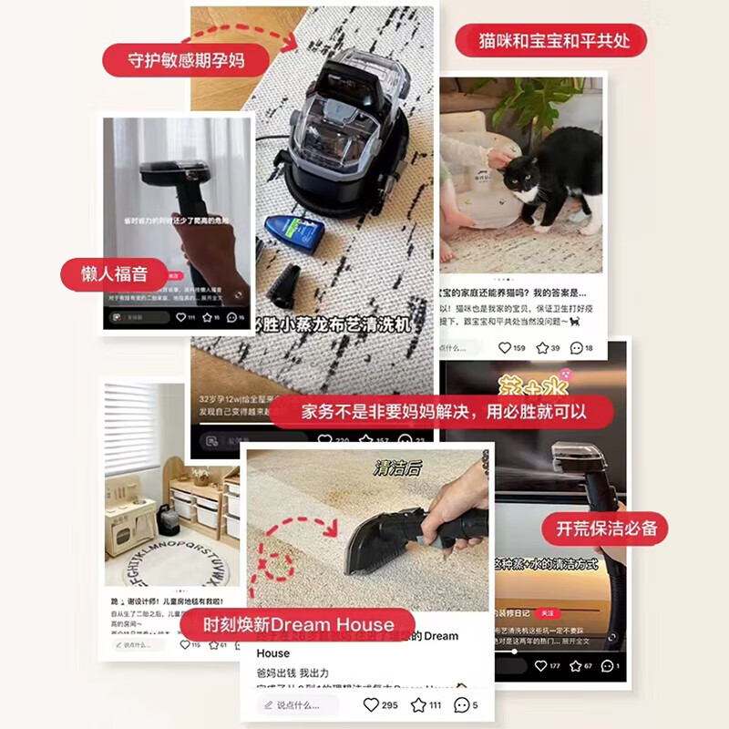 BISSELL high-end small steam dragon steam cloth cleaning machine household multi-functional spray and suction all-in-one machine for sterilization and mite removal carpet bed