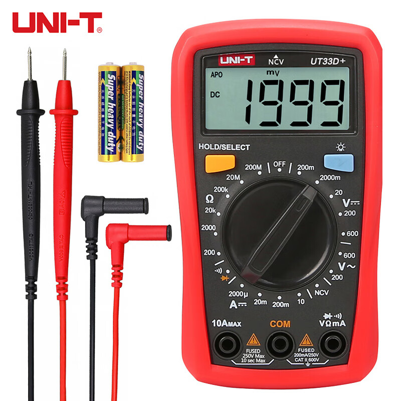 Uni-T UT33D+ pocket digital multimeter multimeter household electrician multimeter NCV non-contact electricity test