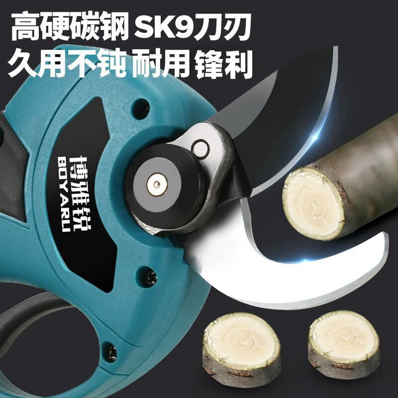 Dongcheng Lightweight and labor-saving German Boyarui high-power electric pruning shears lithium-ion scissors for fruit trees 4.0 mobile model two batteries and one charge +