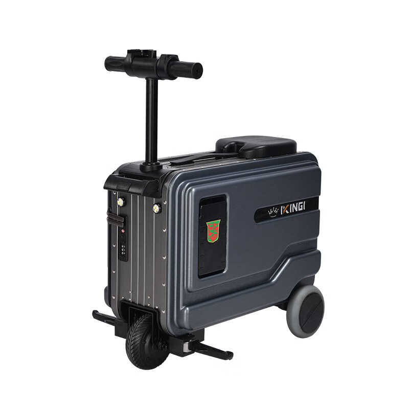 Electric suitcase, boarding trolley suitcase, capable of riding and carrying people, 20-inch large capacity, high-grade gray, boardable/high-speed rail, with a battery, 20 inches