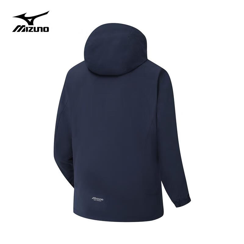 Mizuno Outdoor Three-in-One Jacket Men's Jacket Windproof Two-piece Set Couple Mountaineering Sportswear Navy XL