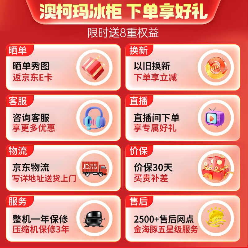 AUCMA Skyline Series 300-liter single-temperature freezer low-frost household horizontal freezer top-door refrigerator refrigeration freezer first-class energy efficiency BC/BD-300HSNE trade-in