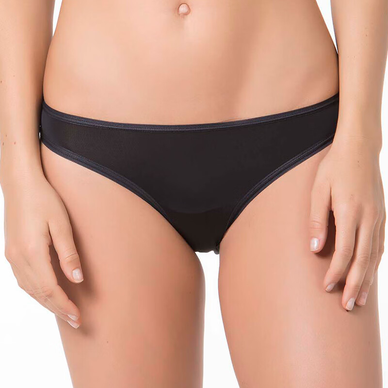 Selmark Special Offer European Imported Thin Cup Bra Set Top Smooth Comfortable Bra Hip Covering Underwear 10517 02 Black 75F