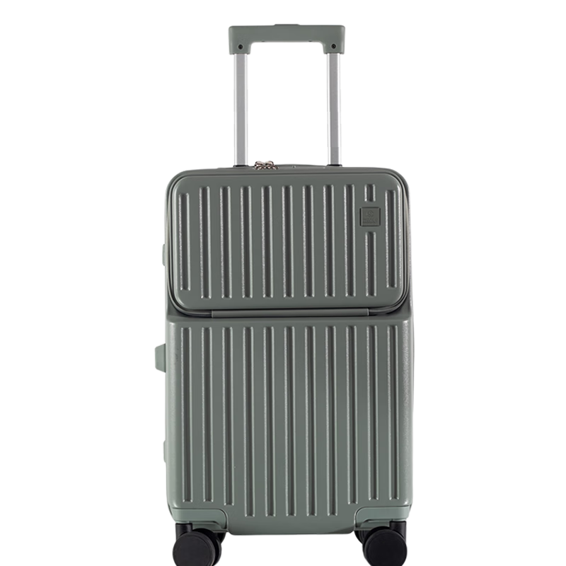 World Geographic Front Opening Luggage Men's and Women's Universal Wheel Travel Code Trolley Case Boarding 20 Inch Sky Blue