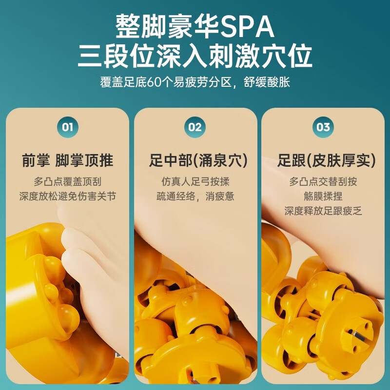 Oaks foot massager foot massage machine for soles of feet and legs. Practical birthday gift for the elderly and elders. Healthy Parents' Day birthday gift for mom and dad. Exclusive gold 6-button LCD screen + 6 massage techniques + 4D air bag massage