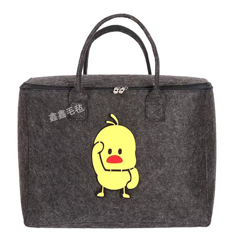 Computer packing box matx chassis bag large capacity storage bag thickened wear-resistant trolley luggage bag itx chassis storage bag brown internet celebrity bear large size 45*20*35cm