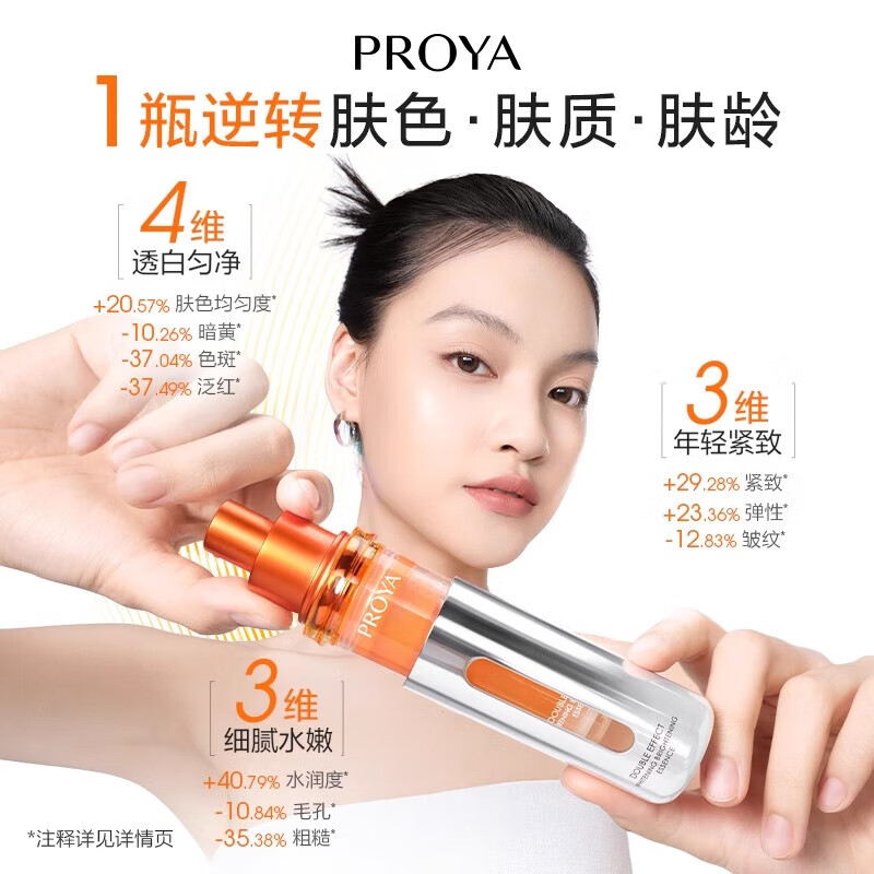 PROYA Double Anti-Whitening Essence Moisturizing Whitening Essence Version 4.0 (50ml+refill) New Year Gift