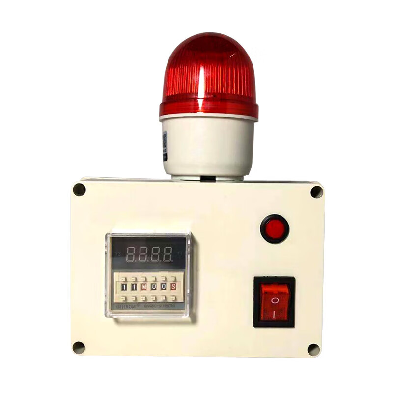 Timing alarm, industrial machinery and equipment time work reminder cycle sound and light alarm, timing alarm, 105 decibel single segment with ears (adjustable sound volume)