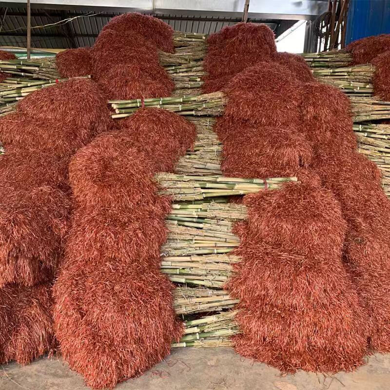 Large broom for road sanitation, durable long pole, home decoration, road outdoor garden worker new sweeping plastic wool broom construction site, bamboo pole handle, plastic wire large broom, 1 pack, strong and durable