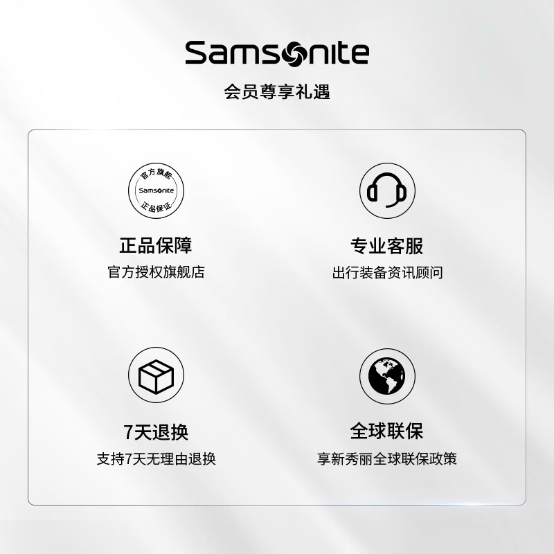 Samsonite suitcase 20 inches + 28 inches trolley box mother suitcase travel lock box NX0 silver