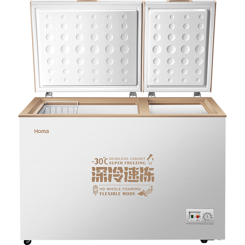 Homa 218L refrigerated ultra-low temperature -30 deep-freezing quick-freezing freezer dual-temperature top-opening commercial high-density foam super energy-saving standard 1L
