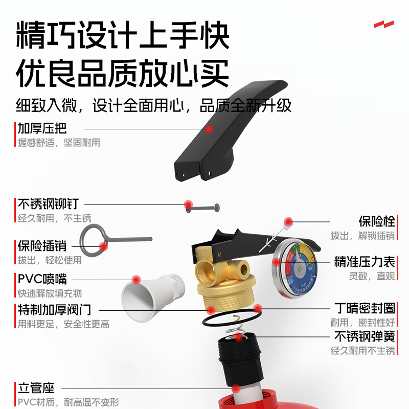 YUANBANG 2025 new national standard commercial large truck carrying 4kg dry powder fire extinguisher 4KG national fire protection 3c certification recommended 4kg dry powder fire extinguisher 25 new national standard