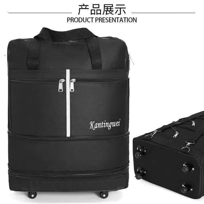 Nimense foldable waterproof 158 aviation checked bag Oxford cloth large-capacity luggage bag wheeled suitcase moving suitcase 30-inch fluorescent enhanced upgraded ball type 4-wheel free code lock