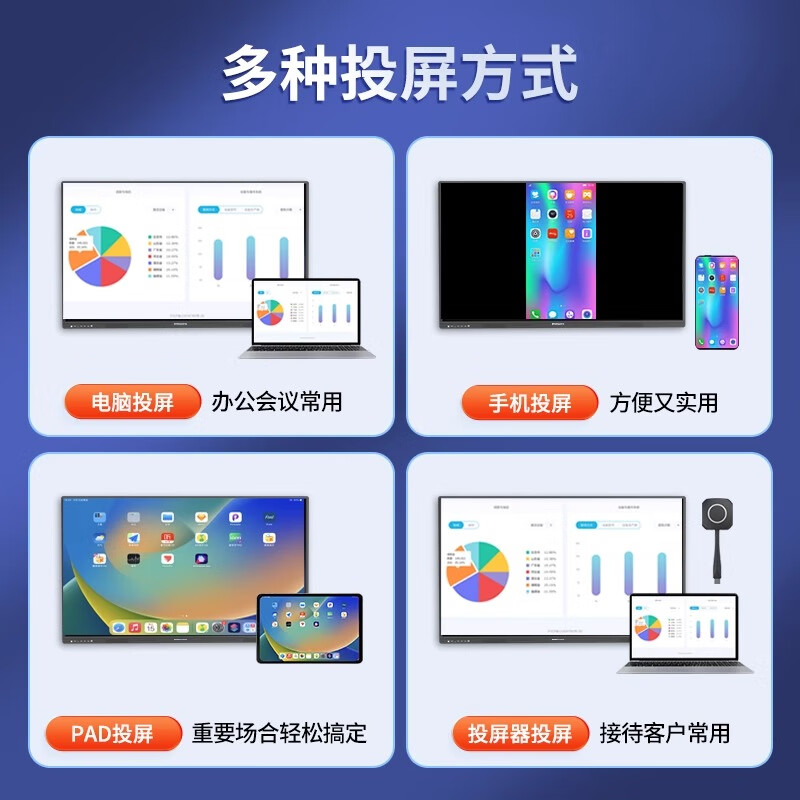 AOCPAD conference tablet teaching all-in-one machine smart blackboard display touch office education training electronic whiteboard touch TV multimedia remote video wireless screen projection resources 55-inch touch all-in-one machine + mobile cart + free door-to-door installation Android single system 8+64G