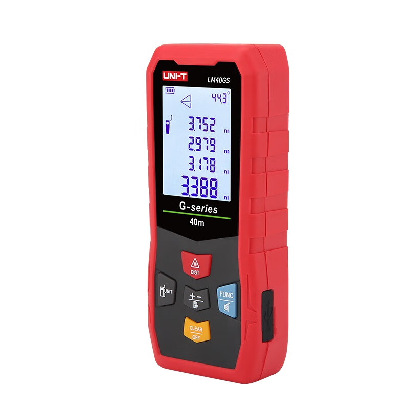 Unilide LM40GS green light rangefinder high-precision handheld laser rangefinder infrared electronic ruler room meter inclinometer LM40GS green light distance measurement 40m