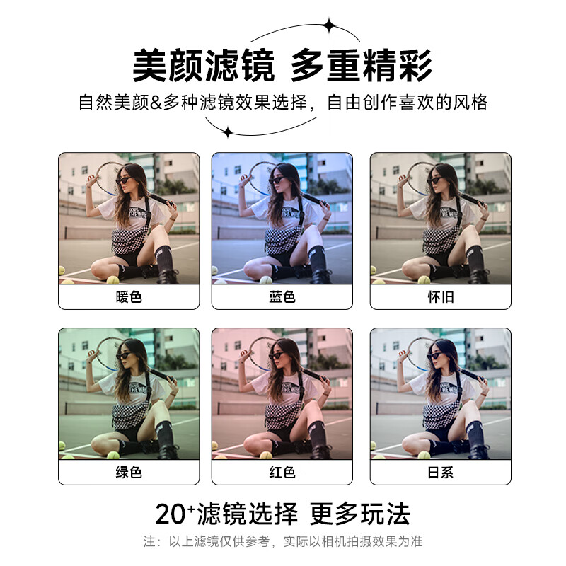 SONGDIAN digital camera replaces CCD entry-level fool mirrorless vlog video student flip selfie camera DC101AF official standard + wide-angle lens set 64G memory