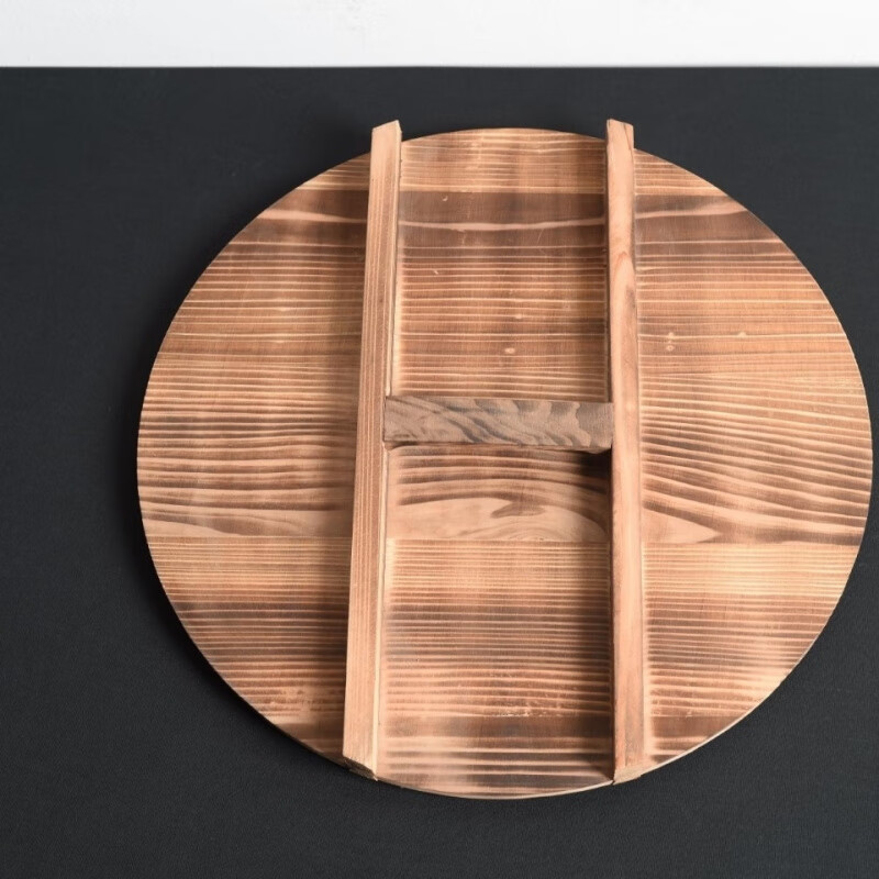 Qinkai wooden pot lid household pure handmade fir pot lid wooden lid water tank lid size casserole old-fashioned pot lid can be customized 52 burnt colors