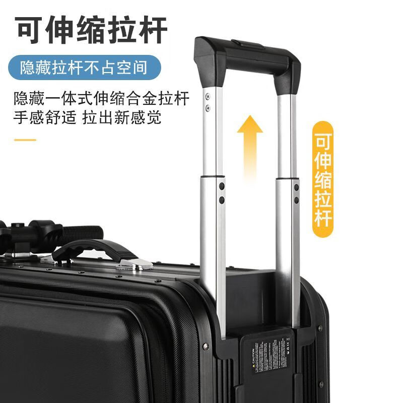 Electric suitcase, rideable, sit-on boarding case, 25L large-capacity suitcase, smart luggage, electric vehicle trolley case, black 20 inches