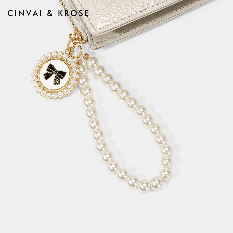 CinvaiKrose Light Luxury Compact Wallet Women's 2025 New Multi-Card Slot Integrated ID Clutch Wallet Birthday Christmas Gift CK Wallet-Cream White Gift for Girlfriend