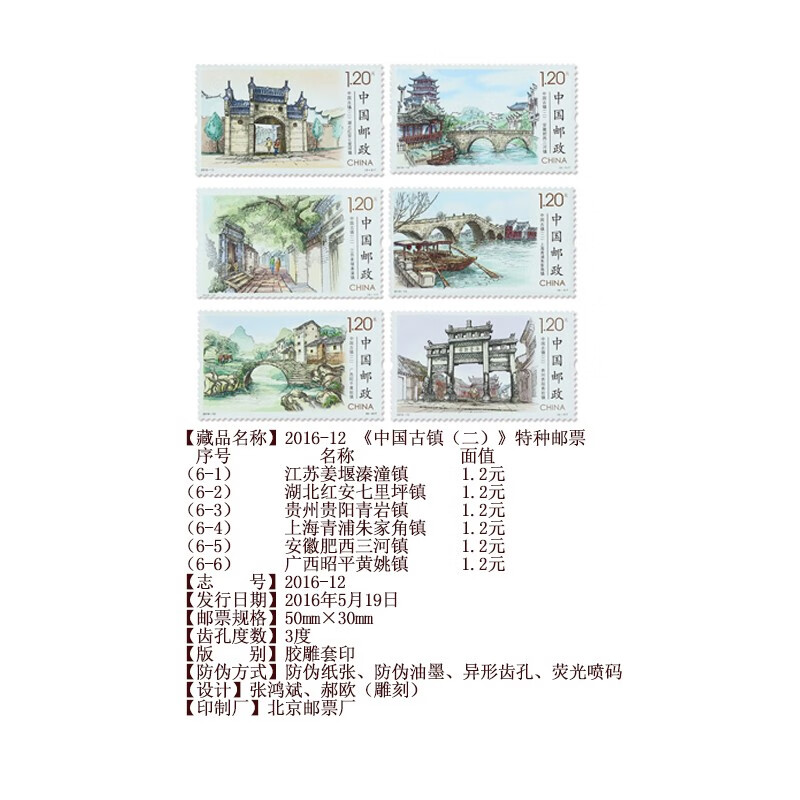 Haozangtianxia Ancient Town Series Stamp Encapsulation Rating