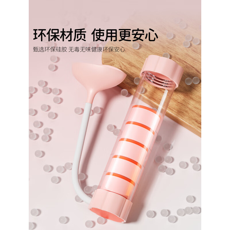 JCZS German Brand Abdominal Breathing Dumbbell Weight Trainer Women's Resistance Blow Vital Capacity Abdominal Muscle Exercise Artifact Cherry Blossom Powder Counting Double Mouthpiece-100g Weight-Exercise