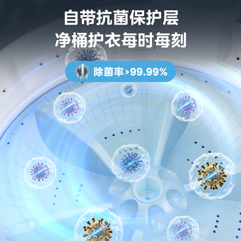 Midea Wash As You Want Pulsator Washing Machine Fully Automatic 8kg Small Household No Cleaning First Class Energy Efficiency MB80V37T Trade-In State Subsidy JD.com Self-operated