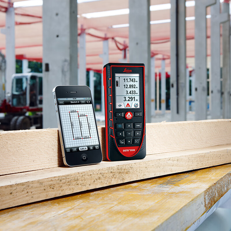 Leica laser rangefinder D110D2 room measuring instrument electronic ruler 100 meters high-precision handheld infrared Leica real estate D2 (100 meters distance measurement + area + volume + hook