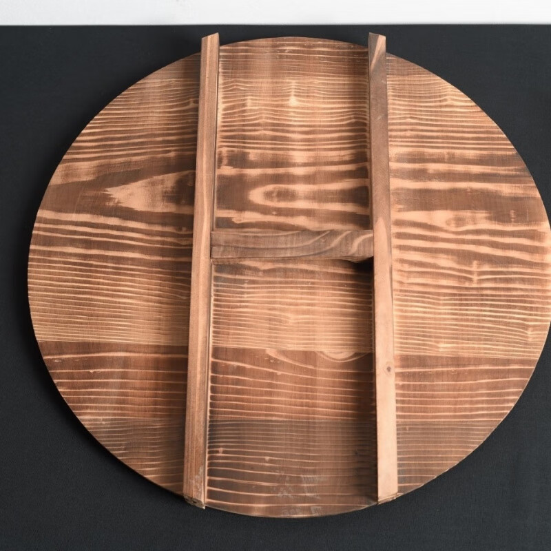 Qinkai wooden pot lid household pure handmade fir pot lid wooden lid water tank lid size casserole old-fashioned pot lid can be customized 52 burnt colors
