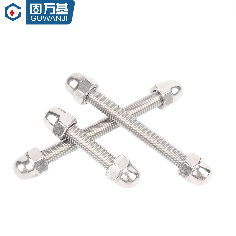 Guwanji 304 stainless steel tooth rod screw full thread screw cap nut set tooth rod screw stud combination M3M20 M5x25 (20 sets)