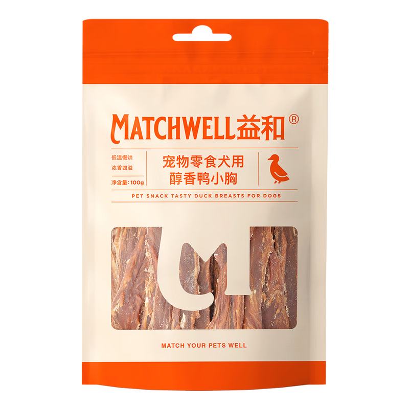 Yihe Pet Snacks Duck Dried Dog Snacks Small and Medium Dogs Reward Snacks for Adults and Puppies Mellow Duck Breasts 100g