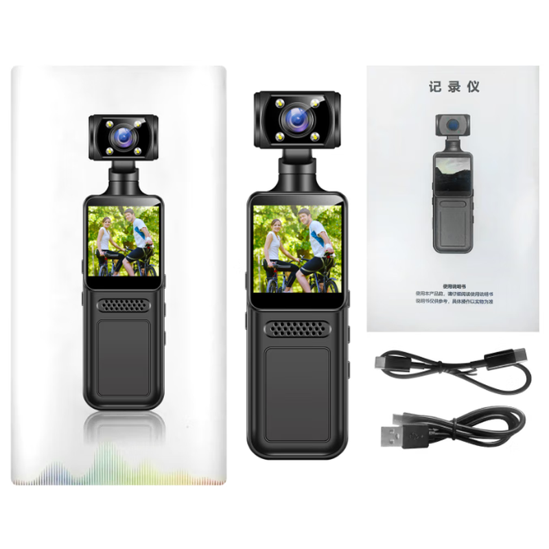 Zirun Sports Thumb Camera Cycling Recorder Travel Outdoor Student Thumb Camera Portable Shooting HD Volg Chest Body Camera Recording and Video All-in-One 4K Ultra-clear Wide Angle + Full Color Night Vision + Mobile Internet