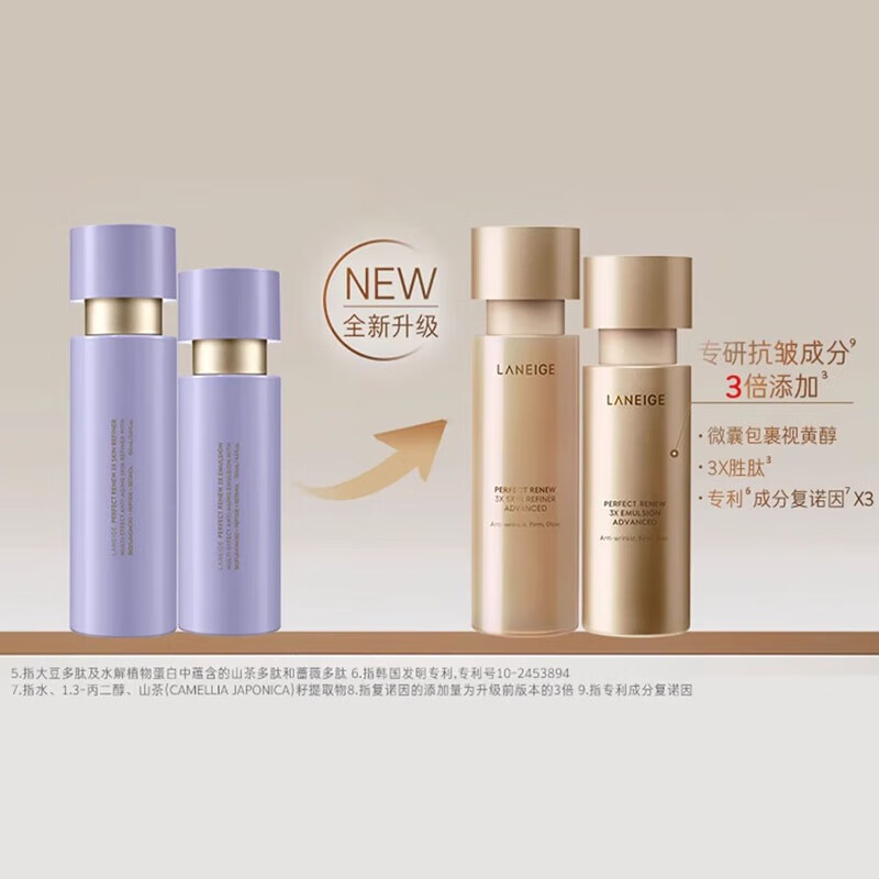 Laneige Beauty Skin Care Set Essence Water 150ml + Essence Milk 130ml + Essence 20ml Gift Box New Year's Gift for Women