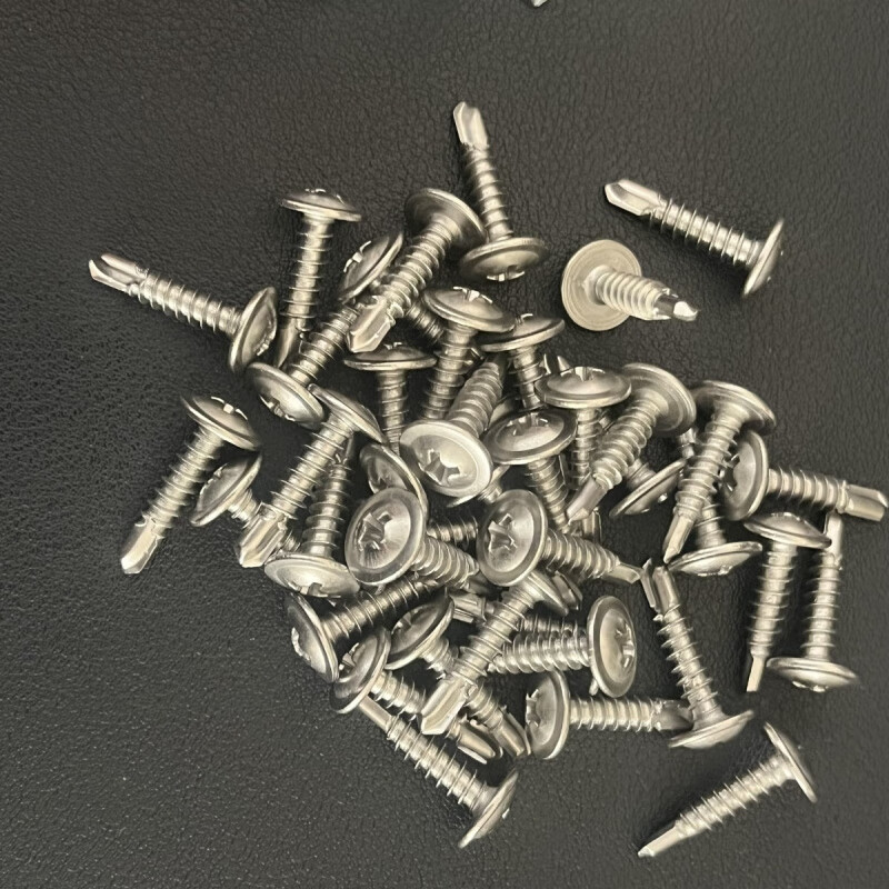 Runhuanian climbing frame fixing screws, special nail cross round head drill tail for climbing frame, blue and white zinc plated, 50 pcs