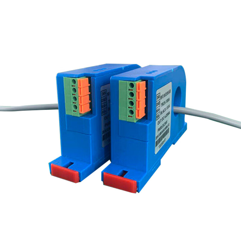 High-precision perforated AC current transmitter 4-20mA output power transformer Hall sensor 0-50A AC 01A/420MA